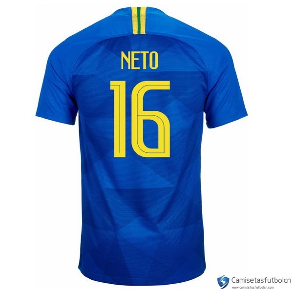 Camiseta Seleccion Brasil Segunda equipo Neto 2018 Azul